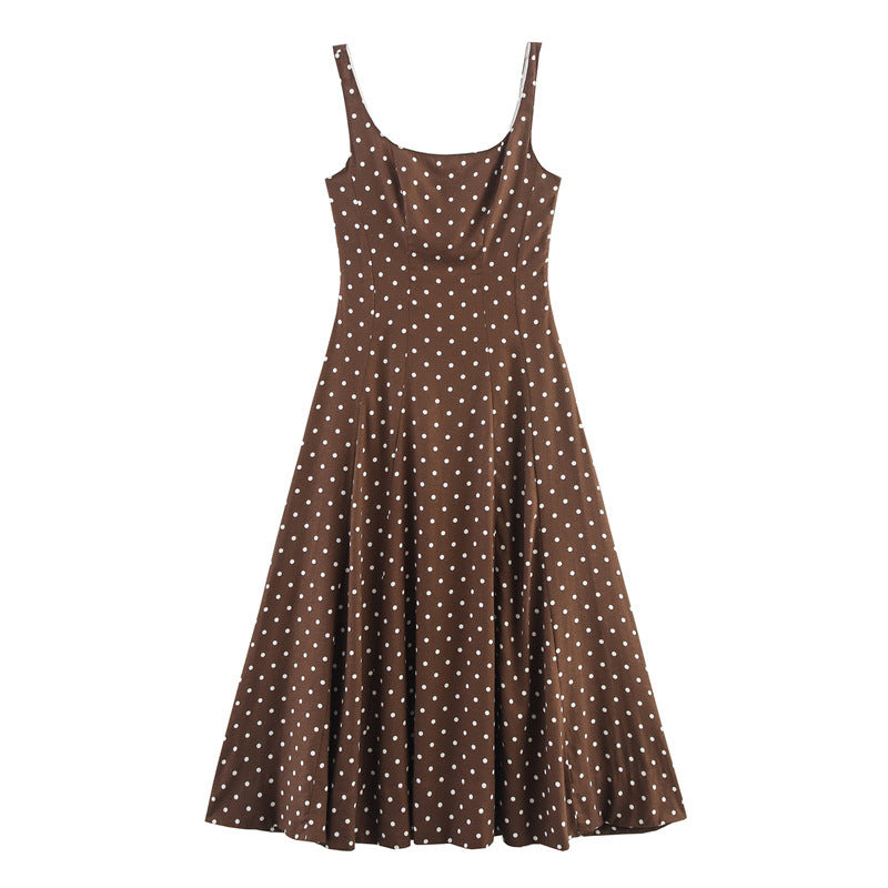 Spaghetti Strap Polka Dot Dress