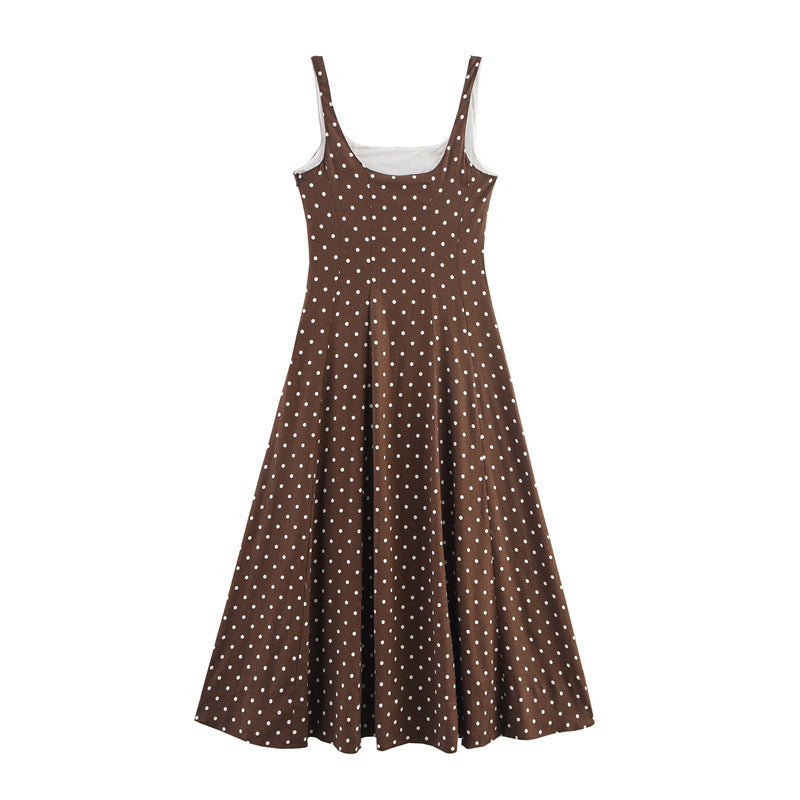 Spaghetti Strap Polka Dot Dress