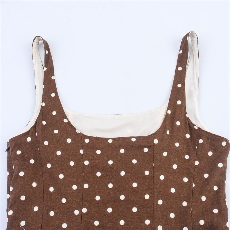 Spaghetti Strap Polka Dot Dress