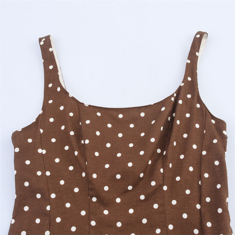 Spaghetti Strap Polka Dot Dress