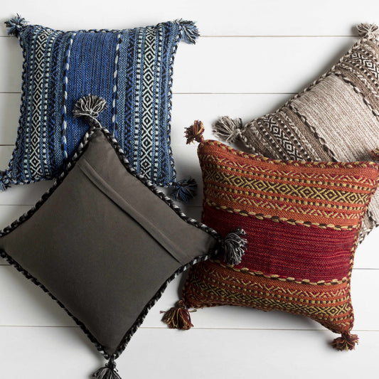 Grahamston Brown Geometric Pattern Throw Pillow - Clearance