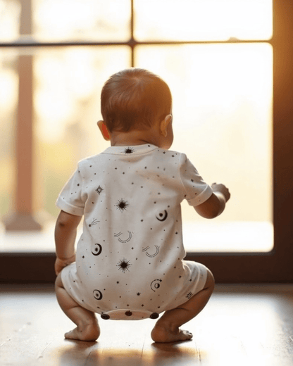 Short sleeve romper | Celestial