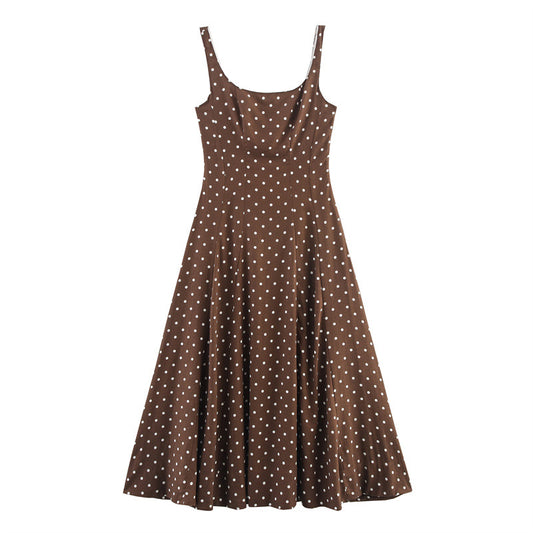 Spaghetti Strap Polka Dot Dress