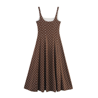 Spaghetti Strap Polka Dot Dress