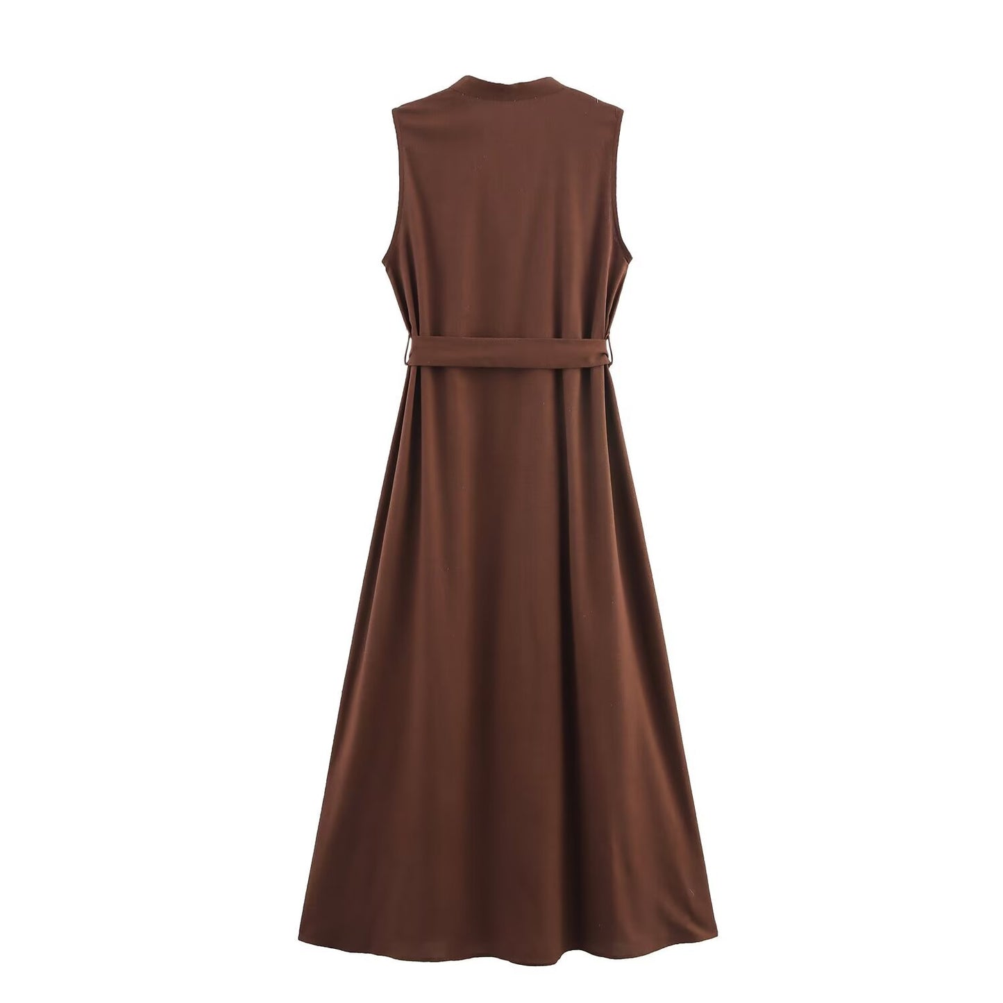 Elegant V-neck Sleeveless Waist-tightening Dress