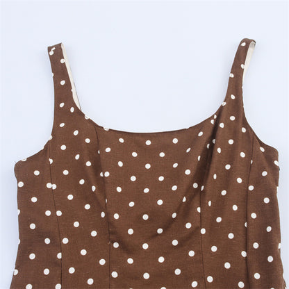 Spaghetti Strap Polka Dot Dress