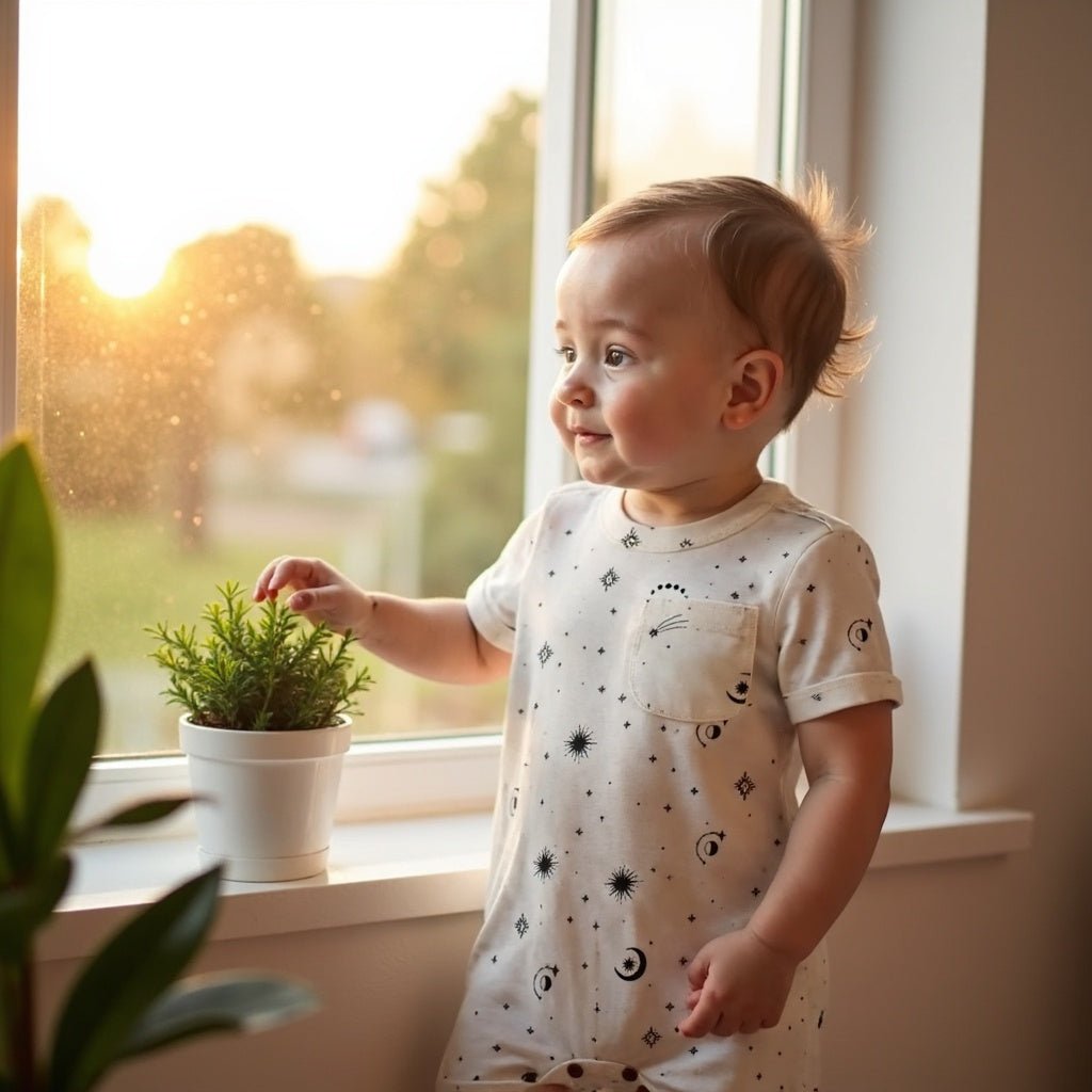 Short sleeve romper | Celestial