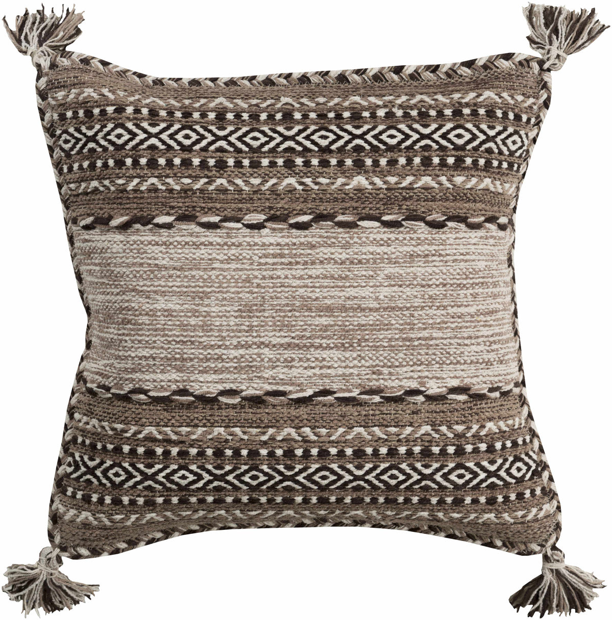 Grahamston Brown Geometric Pattern Throw Pillow - Clearance