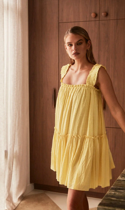 Yellow Cotton Dress | Cotton Dress | Yellow Dress | Cotton Clothing | 100% Organic Cotton-4
