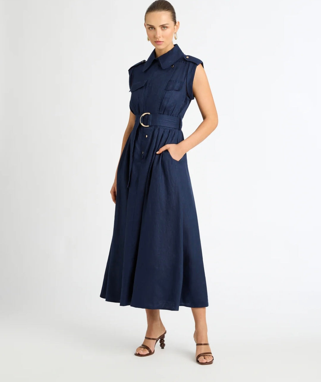Blue Linen Maxi Dress | Maxi Dress | Linen Dress | Linen Clothing | 100% Organic Linen-2