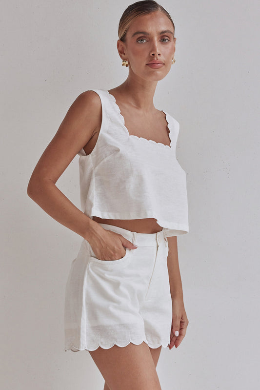 Linen White Top-1