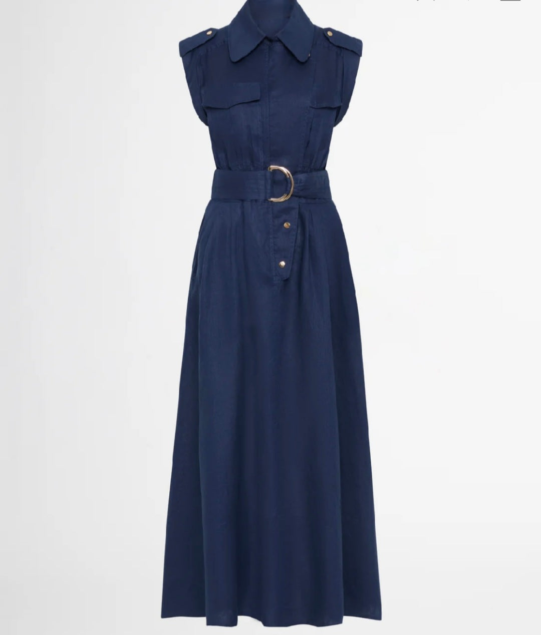 Blue Linen Maxi Dress | Maxi Dress | Linen Dress | Linen Clothing | 100% Organic Linen-4