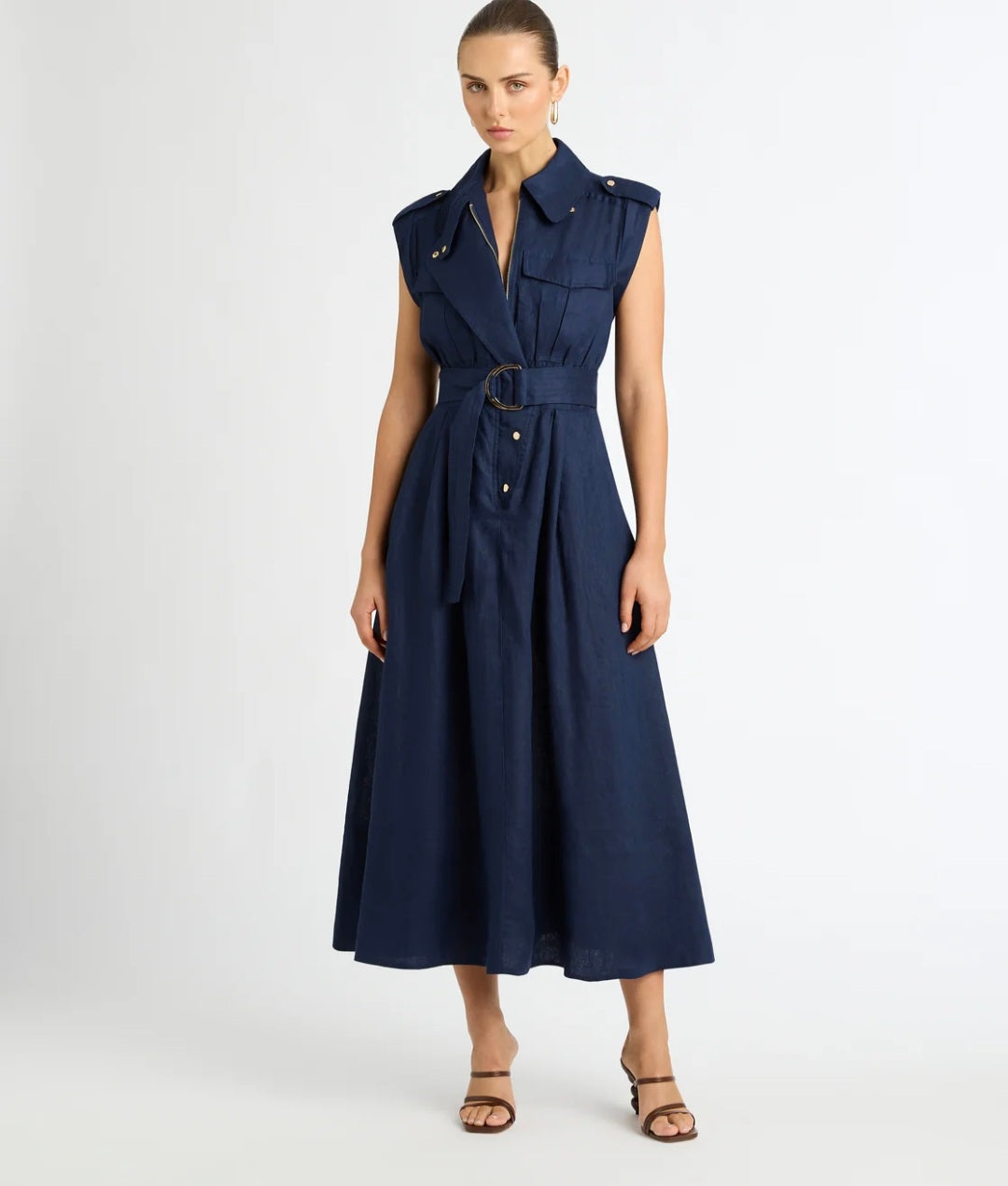 Blue Linen Maxi Dress | Maxi Dress | Linen Dress | Linen Clothing | 100% Organic Linen-0
