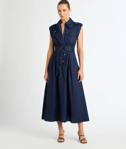 Blue Linen Maxi Dress | Maxi Dress | Linen Dress | Linen Clothing | 100% Organic Linen-0