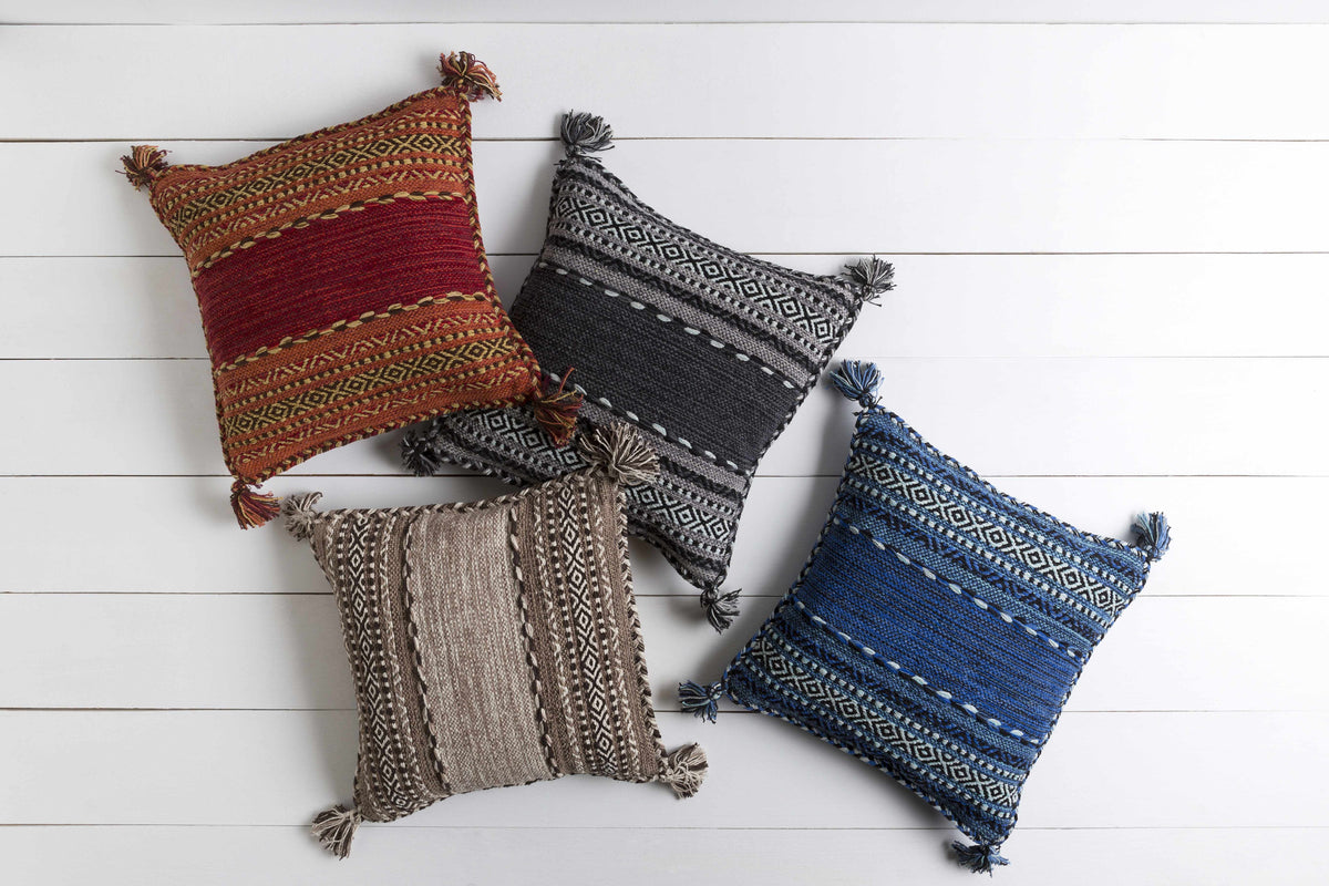 Grahamston Brown Geometric Pattern Throw Pillow - Clearance