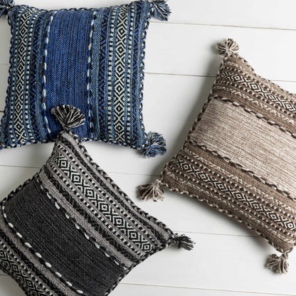 Grahamston Brown Geometric Pattern Throw Pillow - Clearance