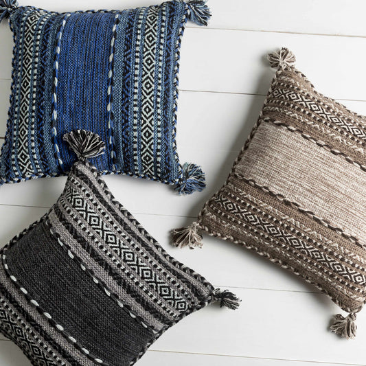 Grahamston Brown Geometric Pattern Throw Pillow - Clearance